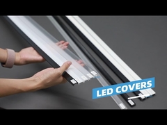 Profili in alluminio a led per alloggiamento a strisce a led per luce rigida a strisce con tappi di copertura