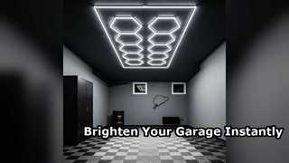 Sistema LED esagonale da 568 W per illuminazione da garage di ultima generazione
