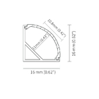 Led Alu Profil Aluminum Housing Heat Sink 6063 T5 With Plastic Pc Diffuser Pmma Cover Clip 90 45 Degree Corner