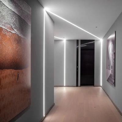 Il profilo del pannello di carta e gesso del LED con il PC PMMA ha messo l'alluminio di alluminio principale T5 dell'OEM Edm 6063 di profilo della striscia