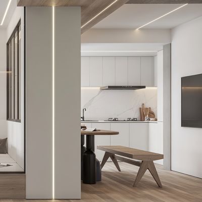 Prezzo buono Sabbiatura di alluminio messa decorativa di profilo W16.9mm di PMMA LED in linea
