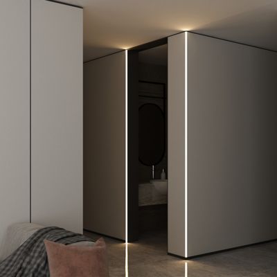 Il profilo IP45 del pannello di carta e gesso della parete LED del gesso di W53.5mm ha messo il profilo leggero principale