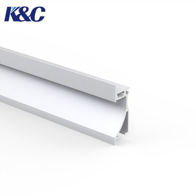 6063 T5 Profilo di angolo in alluminio LED W26.4 x H77.5mm Lunghezza 2M