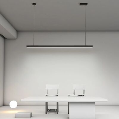 Prezzo buono Profilo di luce lineare anodizzato in alluminio 6063 con diffusore PMMA per illuminazione a LED sospesa in linea