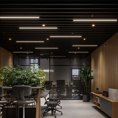 Prezzo buono 6063 T5 Profilo di dissipatore di calore in lega di alluminio con elevata conduttività termica per l'illuminazione a LED di installazione in sospensione in linea