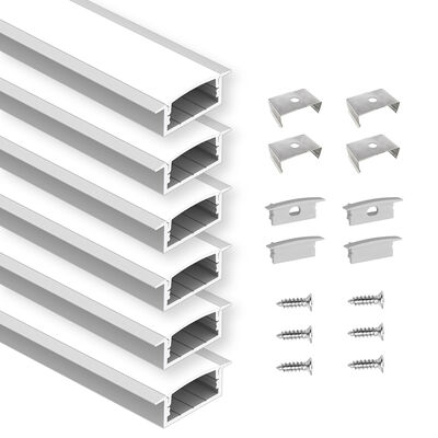 Prezzo buono Profilo LED in alluminio incassato con lega di alluminio 6063 e superficie anodizzata per illuminazione decorativa in linea