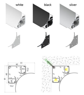 Prezzo buono Profilo di alluminio LED di alta qualità in lega di alluminio 6063-T5 con 50000 ore di lavoro e garanzia di 5 anni in linea