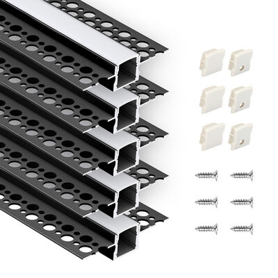 Prezzo buono Profilo in lega di alluminio T5 6063 per strisce LED con ossidazione sabbiata per illuminazione lineare a incasso in linea