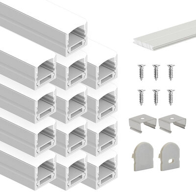 Prezzo buono 17.0*19.9mm LED Profilo di alluminio 6063 T5 Legatura con ossidazione da sabbiatura per il canale a strisce LED montato in superficie in linea