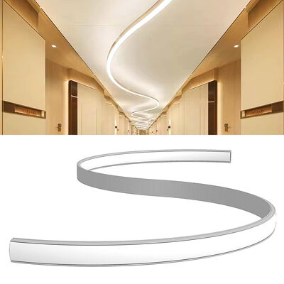 Prezzo buono 6063 T5 Lega di alluminio LED Strip Profilo di alluminio con ossidazione da sabbiatura e direzione dell'ombra su e giù in linea