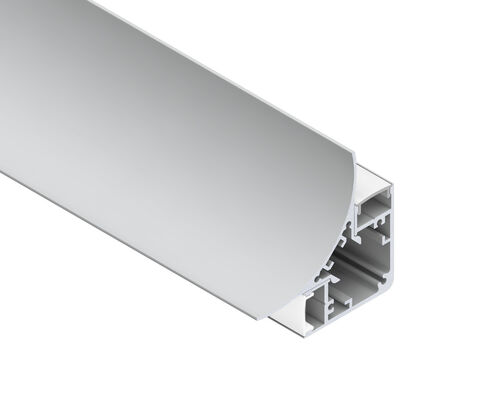 Prezzo buono Profilo in alluminio per striscia LED con copertura satinata diffusore per PC con lega di alluminio serie 6000 e garanzia di 5 anni in linea