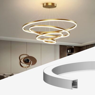 Prezzo buono 6063 T5 Canale LED in lega di alluminio con 50000 ore di durata per PCB Larghezza fino a 12 mm in linea