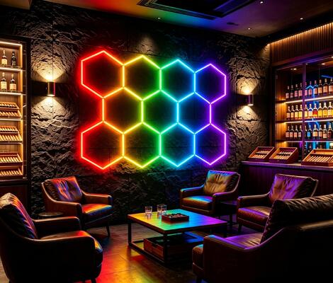Prezzo buono RGB LED luce esagonale modulare pannelli di nido di miele adatto per il garage palestra laboratorio e ufficio eleganti soluzioni di illuminazione In linea