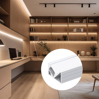Prezzo buono Profilo LED in alluminio estruso per illuminazione a parete, copertura in PC, servizi di piegatura/taglio/saldatura, superficie anodizzata, alluminio 6063-T5 In linea