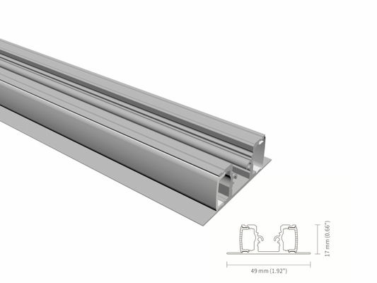 Prezzo buono I profili anodizzati della parete LED hanno espulso larghezza di 10mm con il diffusore acrilico IP44 in linea