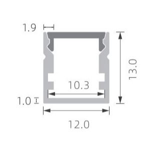 PMMA ha glassato il profilo principale della luce di striscia che sabbia 12×13mm della copertura del pc