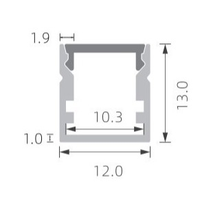 Prezzo buono PMMA ha glassato il profilo principale della luce di striscia che sabbia 12×13mm della copertura del pc in linea