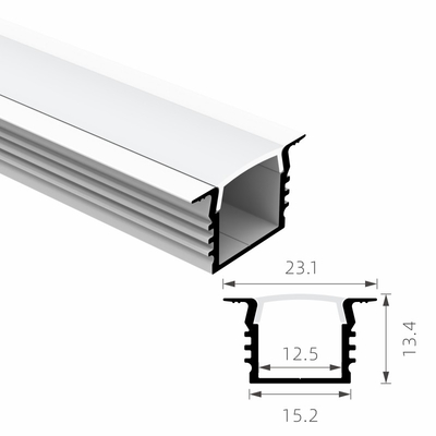 T3 di alluminio anodizzato impermeabile di profilo della striscia del LED a carattere t8