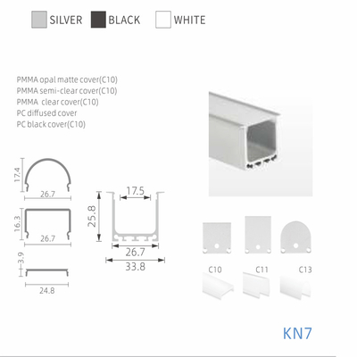 Cuatom 1m 2m 3m ha messo il dissipatore di calore impermeabile di profilo di alluminio del LED