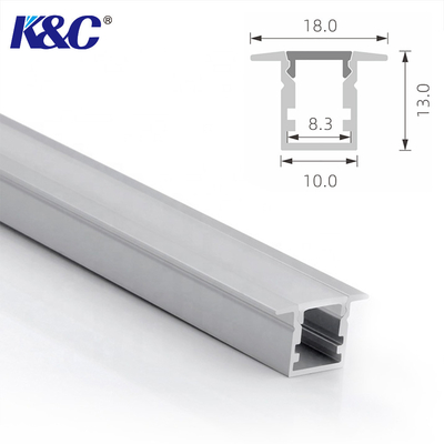 Prezzo buono Il profilo di alluminio del LED messo pianamente 18*10mm ha montato Indstallation in linea