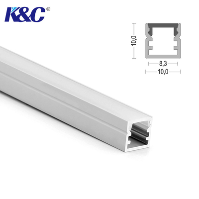 profilo di alluminio della striscia di 10*10mm LED con la copertura del diffusore del PC di PMMA