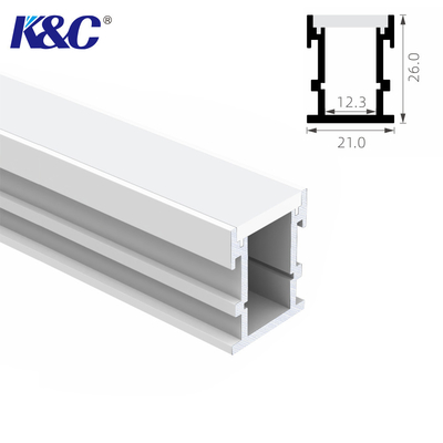 Prezzo buono 6063 lunghezza di alluminio di Manica 2.5m dell'estrusione di profilo T5 per illuminazione del pavimento in linea
