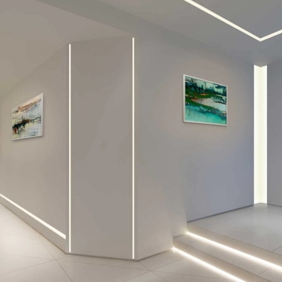 La luce del LED spoglia la lega di alluminio ProfileChannel con il PC PMMA copre il gesso messo del gesso del muro a secco
